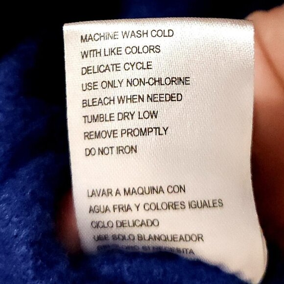 GIII Sports University Of Kansas Mens Blue Teddy Quarter Zip Pullover - Picture 6 of 10